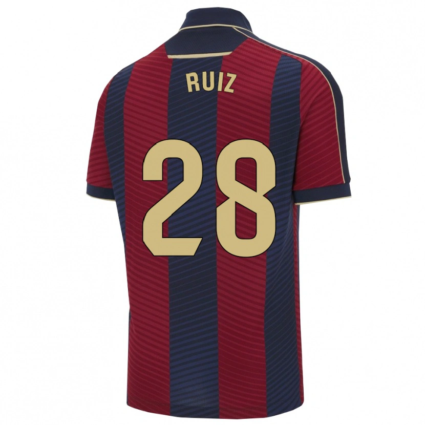 Danxen Homem Camisola Joan Ruiz #28 Vermelho Marinho Principal 2025/26 Camisa Brasil