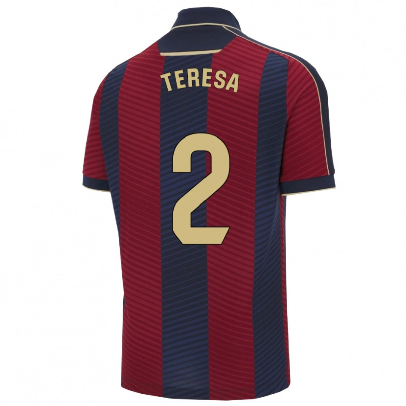 Danxen Homem Camisola Teresa Mérida #2 Vermelho Marinho Principal 2025/26 Camisa Brasil