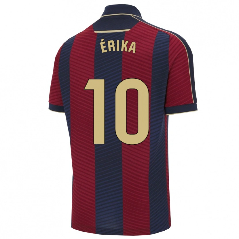 Danxen Homem Camisola Érika González #10 Vermelho Marinho Principal 2025/26 Camisa Brasil