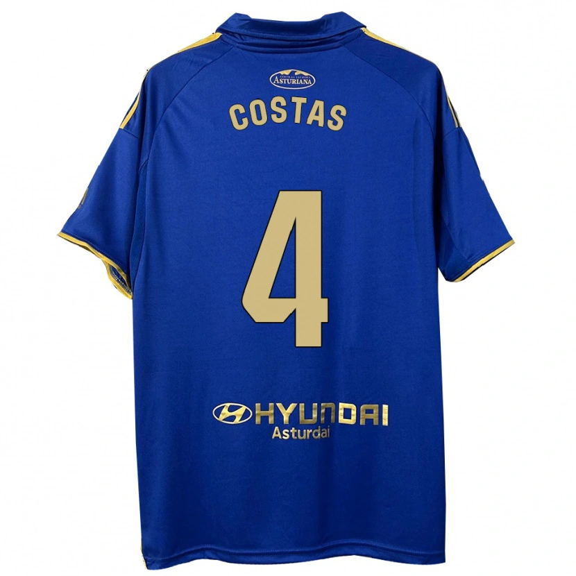 Danxen Homem Camisola David Costas #4 Azul Dourado Principal 2025/26 Camisa Brasil