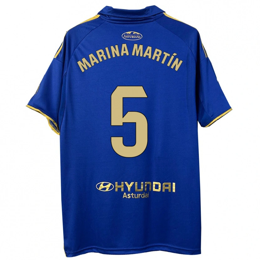 Danxen Homem Camisola Marina Martín #5 Azul Dourado Principal 2025/26 Camisa Brasil