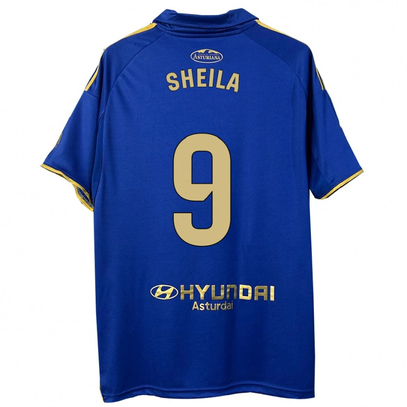 Danxen Homem Camisola Sheila Elorza Hernández #9 Azul Dourado Principal 2025/26 Camisa Brasil