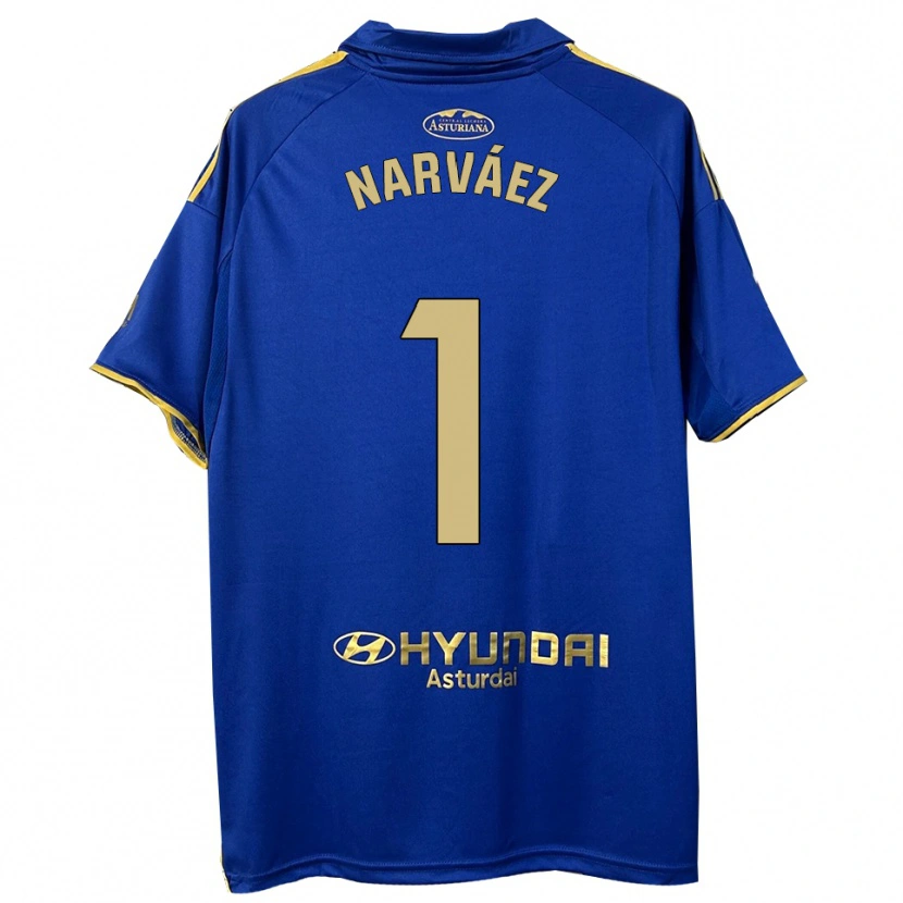 Danxen Homem Camisola Miguel Narváez #1 Azul Dourado Principal 2025/26 Camisa Brasil