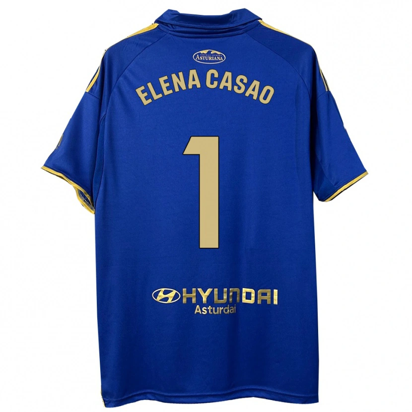 Danxen Homem Camisola Elena Casao López #1 Azul Dourado Principal 2025/26 Camisa Brasil