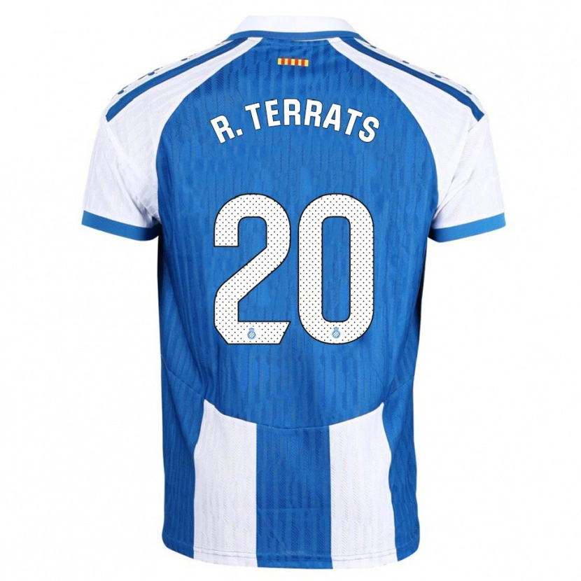 Danxen Homem Camisola Ramón Terrats #20 Azul Branco Principal 2025/26 Camisa Brasil