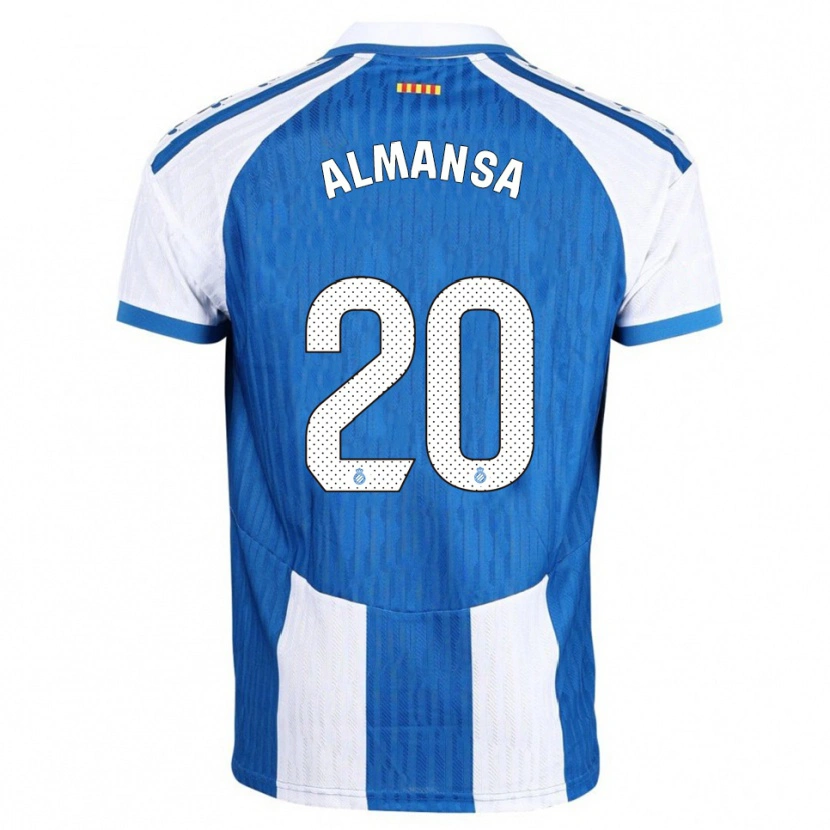 Danxen Homem Camisola Alex Almansa #20 Azul Branco Principal 2025/26 Camisa Brasil