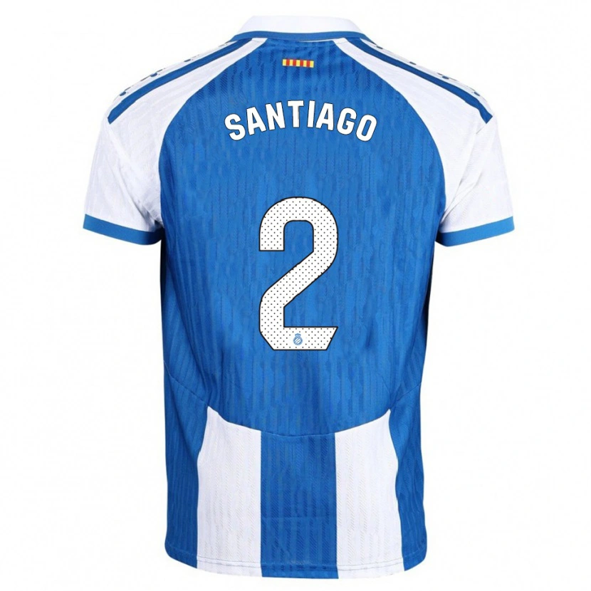 Danxen Homem Camisola David Santiago #2 Azul Branco Principal 2025/26 Camisa Brasil