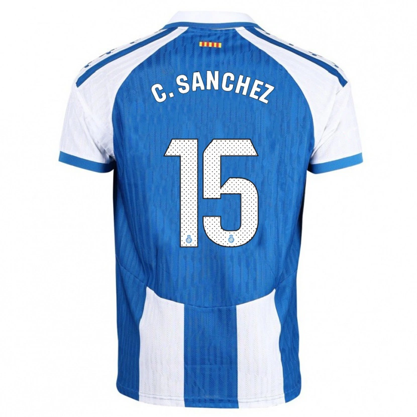 Danxen Homem Camisola Carlos Sánchez #15 Azul Branco Principal 2025/26 Camisa Brasil