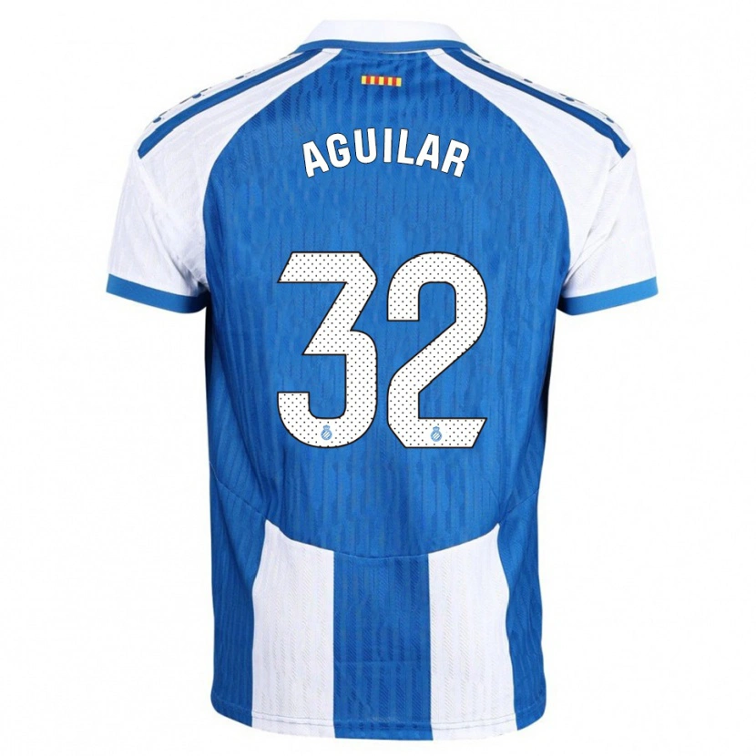 Danxen Homem Camisola Rubén Aguilar #32 Azul Branco Principal 2025/26 Camisa Brasil