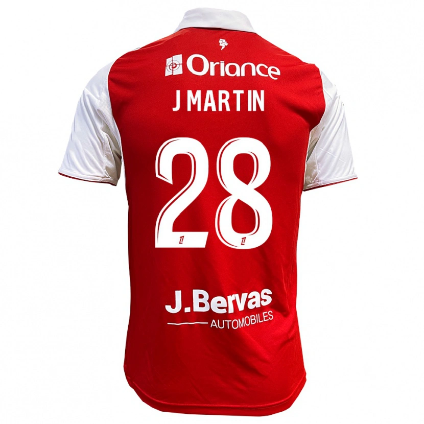 Danxen Homem Camisola Jonas Martin #28 Vermelho Branco Principal 2025/26 Camisa Brasil