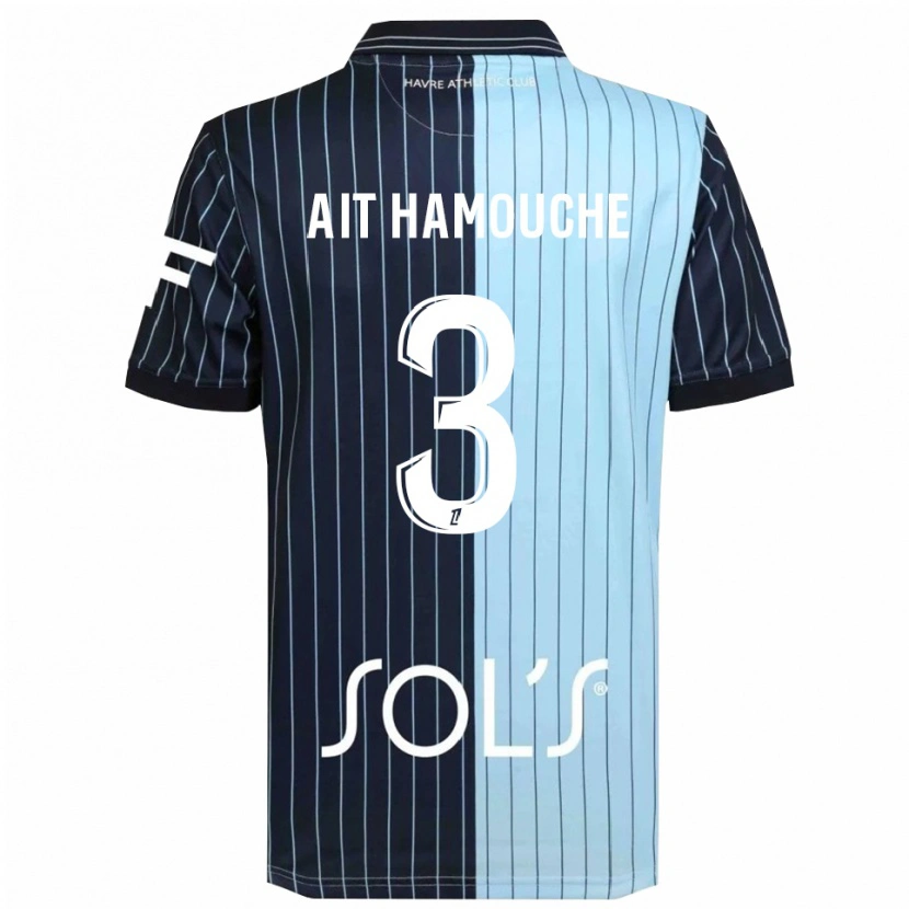 Danxen Homem Camisola Massyl Ait Hamouche #3 Azul Marinho Azul Celeste Principal 2025/26 Camisa Brasil