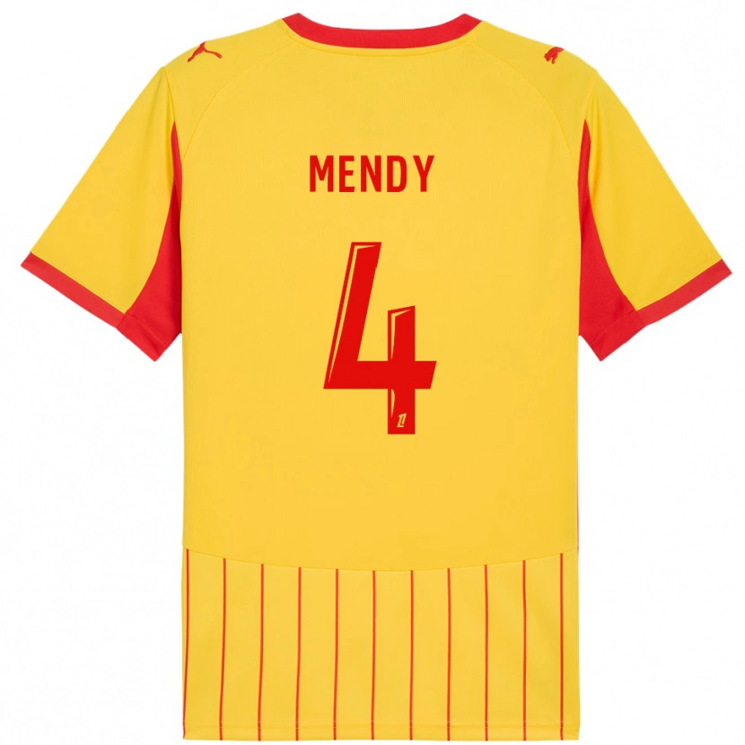 Danxen Homem Camisola Ellijah Mendy #4 Amarelo Vermelho Principal 2025/26 Camisa Brasil