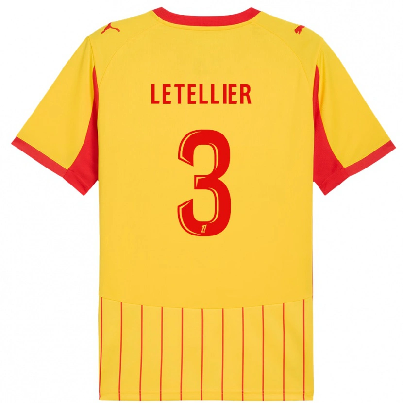 Danxen Homem Camisola Trévor Letellier #3 Amarelo Vermelho Principal 2025/26 Camisa Brasil