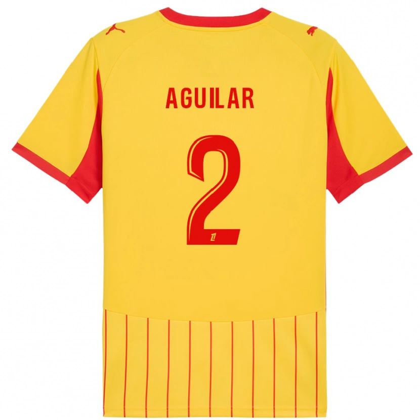 Danxen Homem Camisola Ruben Aguilar #2 Amarelo Vermelho Principal 2025/26 Camisa Brasil
