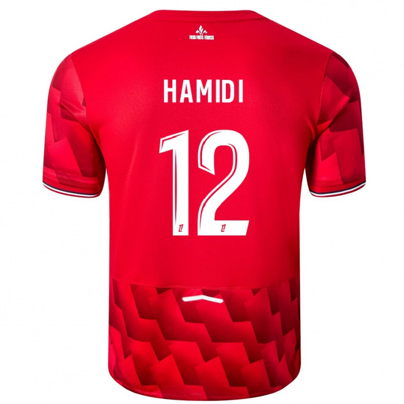 Danxen Homem Camisola Kamel Hamidi #12 Vermelho Branco Principal 2025/26 Camisa Brasil
