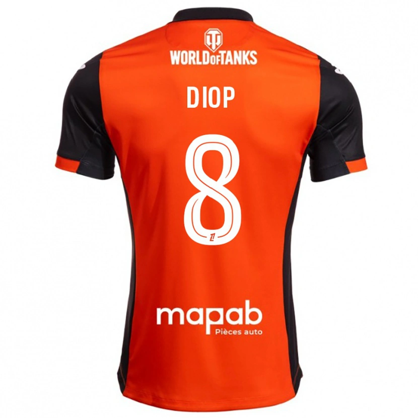 Danxen Homem Camisola Samba Diop #8 Preto Laranja Principal 2025/26 Camisa Brasil
