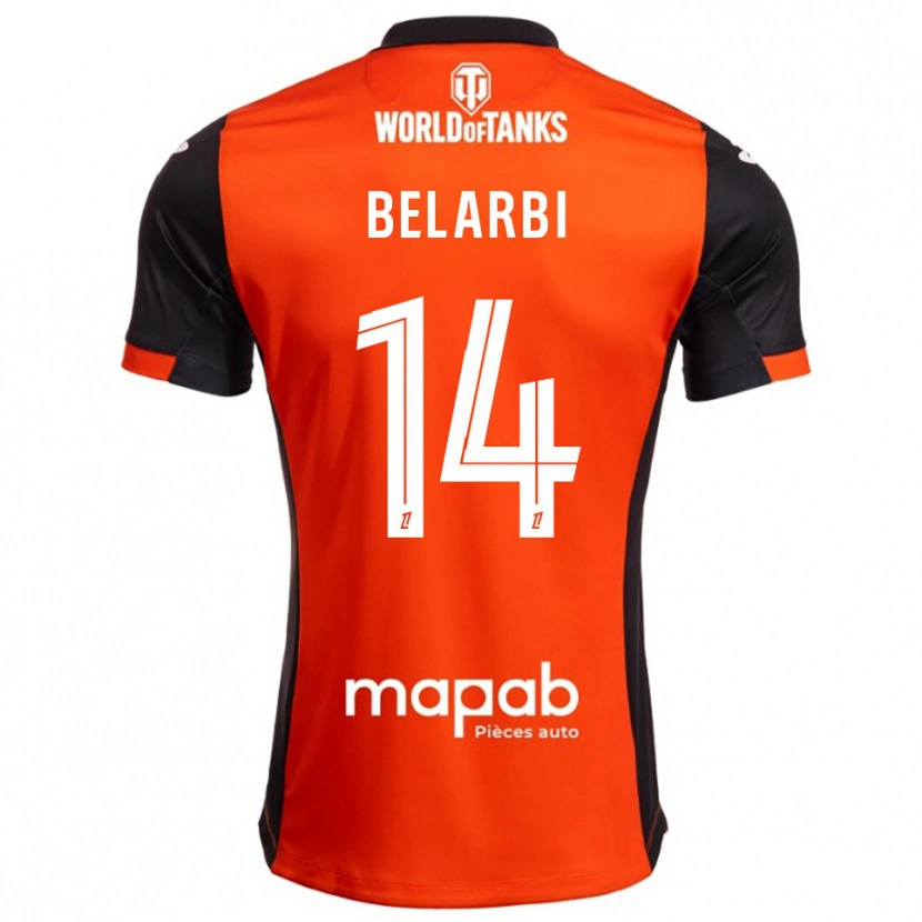 Danxen Homem Camisola Sohaib Belarbi #14 Preto Laranja Principal 2025/26 Camisa Brasil