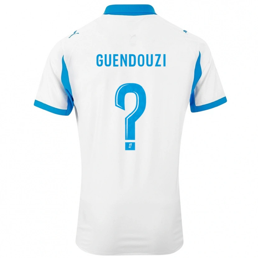 Danxen Homem Camisola Milan Guendouzi #0 Branco Azul Celeste Principal 2025/26 Camisa Brasil