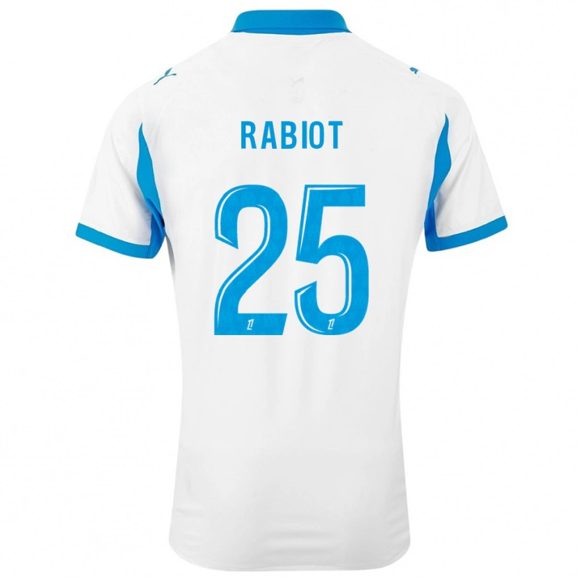 Danxen Homem Camisola Adrien Rabiot #25 Branco Azul Celeste Principal 2025/26 Camisa Brasil