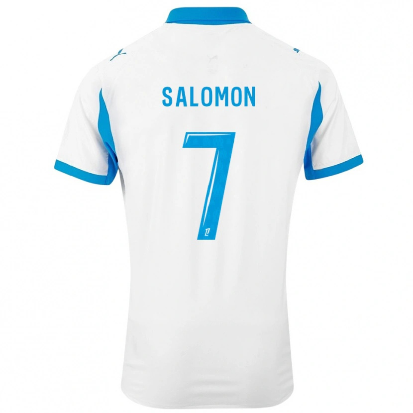 Danxen Homem Camisola Maëva Salomon #7 Branco Azul Celeste Principal 2025/26 Camisa Brasil
