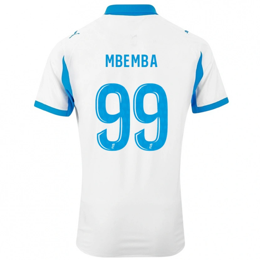 Danxen Homem Camisola Chancel Mbemba #99 Branco Azul Celeste Principal 2025/26 Camisa Brasil