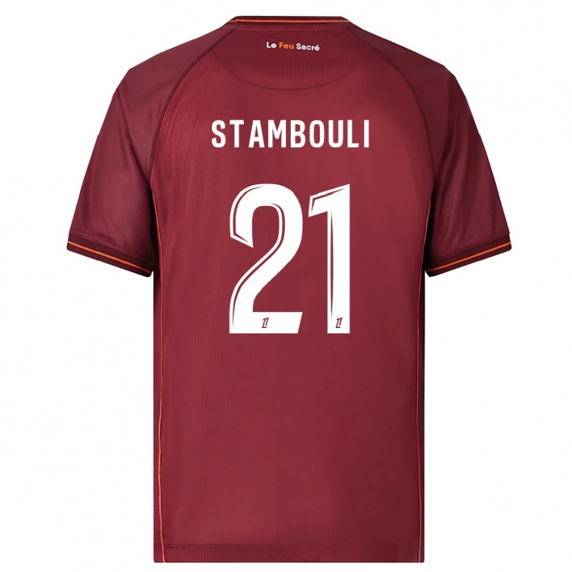 Danxen Homem Camisola Benjamin Stambouli #21 Borgonha Branco Principal 2025/26 Camisa Brasil