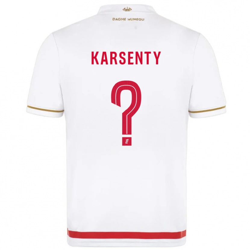 Danxen Homem Camisola Kylian Karsenty #0 Vermelho Branco Principal 2025/26 Camisa Brasil