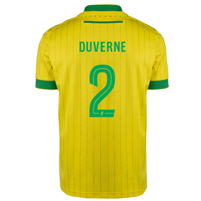 Danxen Homem Camisola Jean-Kévin Duverne #2 Amarelo Verde Principal 2025/26 Camisa Brasil