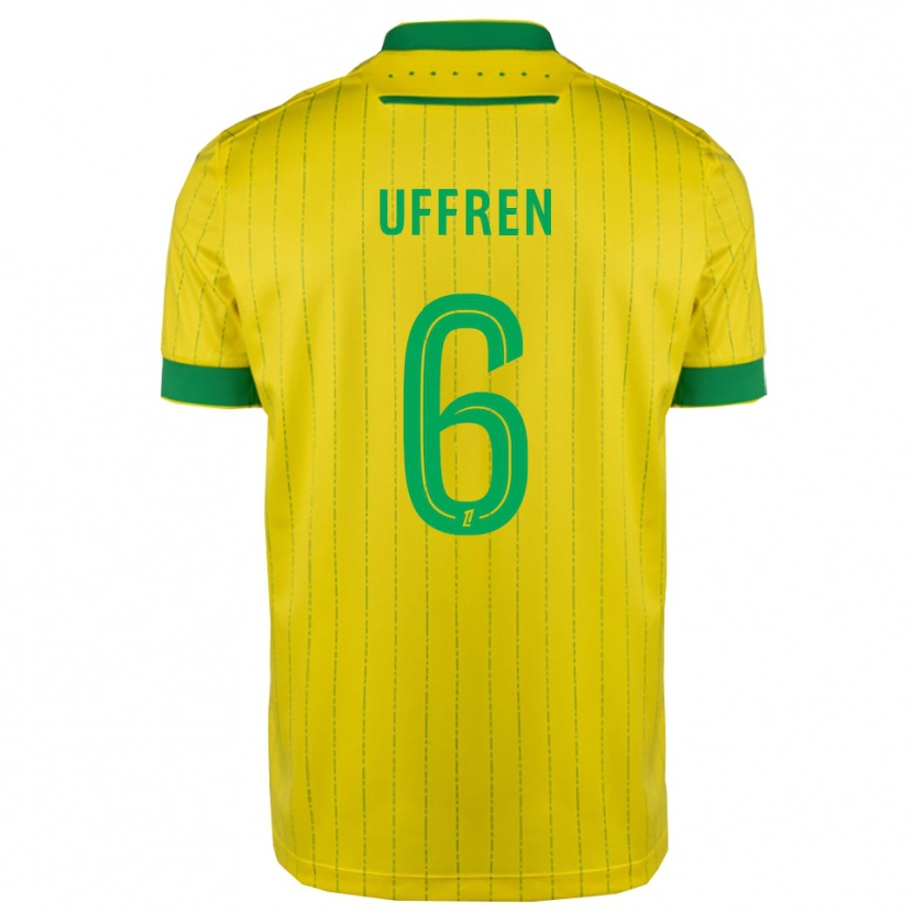 Danxen Homem Camisola Manon Uffren #6 Amarelo Verde Principal 2025/26 Camisa Brasil