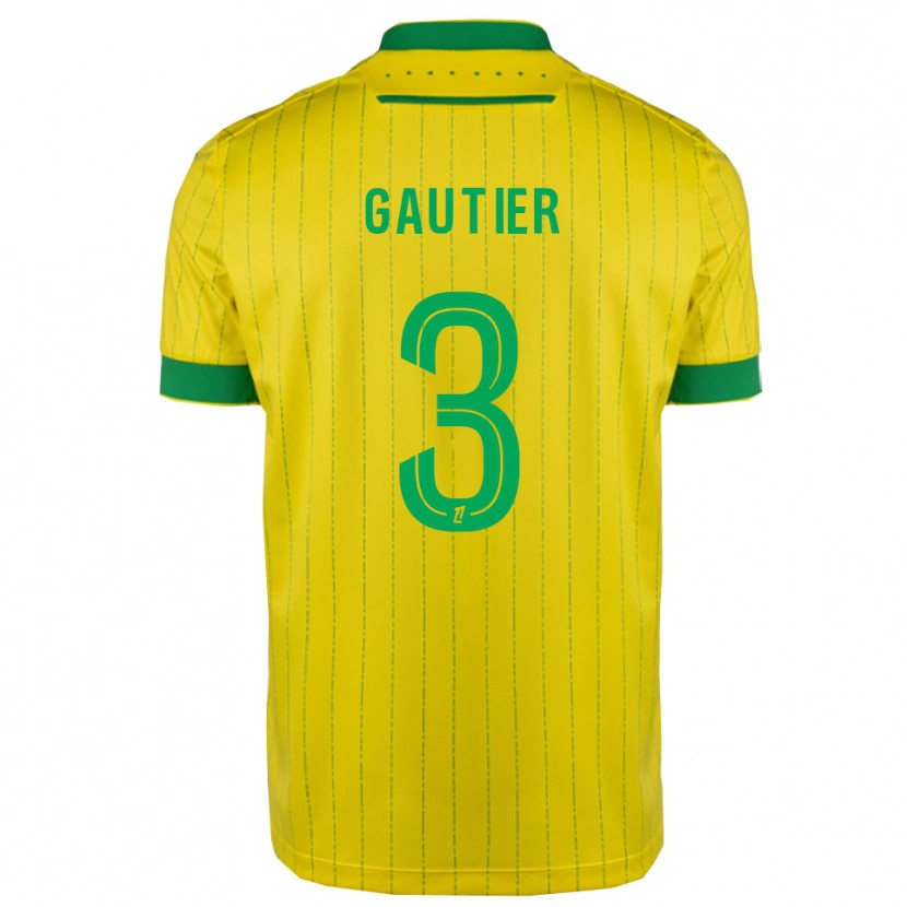 Danxen Homem Camisola Louka Gautier #3 Amarelo Verde Principal 2025/26 Camisa Brasil