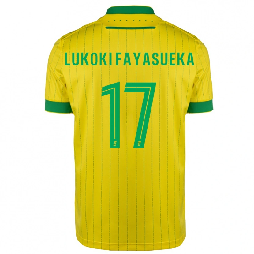 Danxen Homem Camisola Kévin Lukoki Fayasueka #17 Amarelo Verde Principal 2025/26 Camisa Brasil