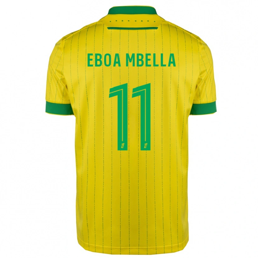 Danxen Homem Camisola Eden Eboa Mbella #11 Amarelo Verde Principal 2025/26 Camisa Brasil
