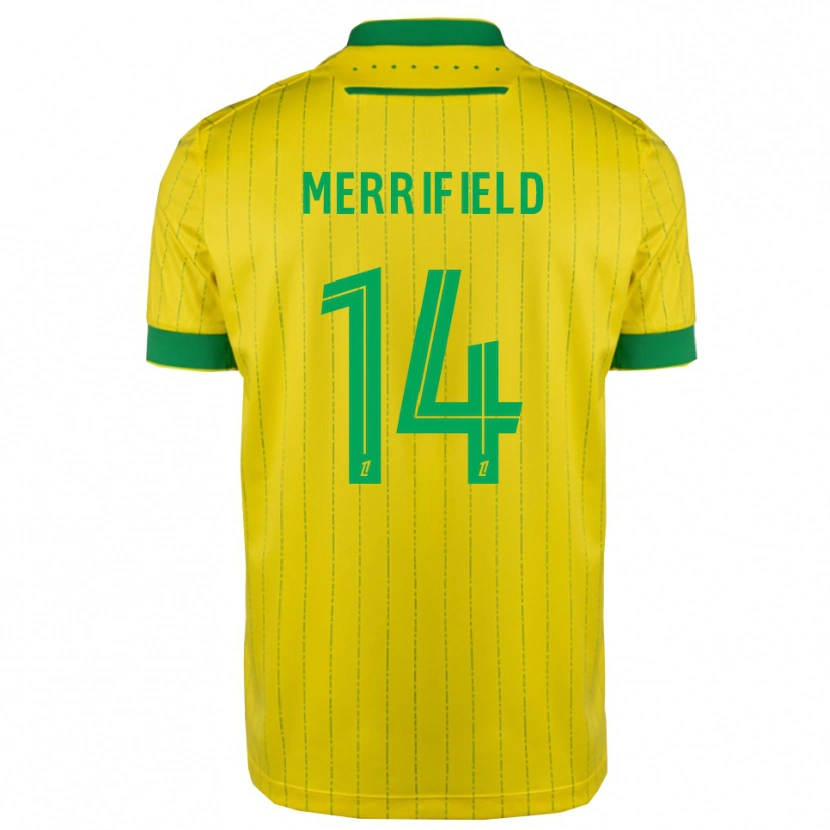 Danxen Homem Camisola Loan Merrifield #14 Amarelo Verde Principal 2025/26 Camisa Brasil