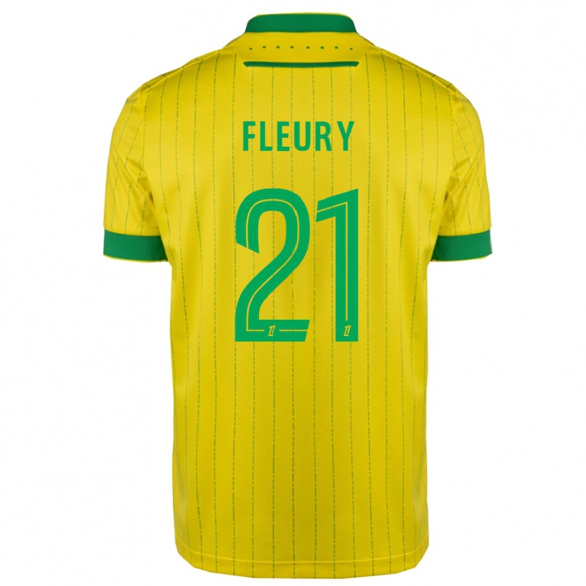 Danxen Homem Camisola Louise Fleury #21 Amarelo Verde Principal 2025/26 Camisa Brasil