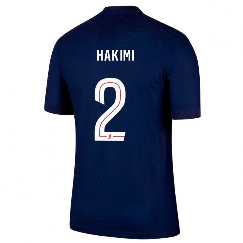 Danxen Homem Camisola Achraf Hakimi #2 Azul Marinho Vermelho Principal 2025/26 Camisa Brasil