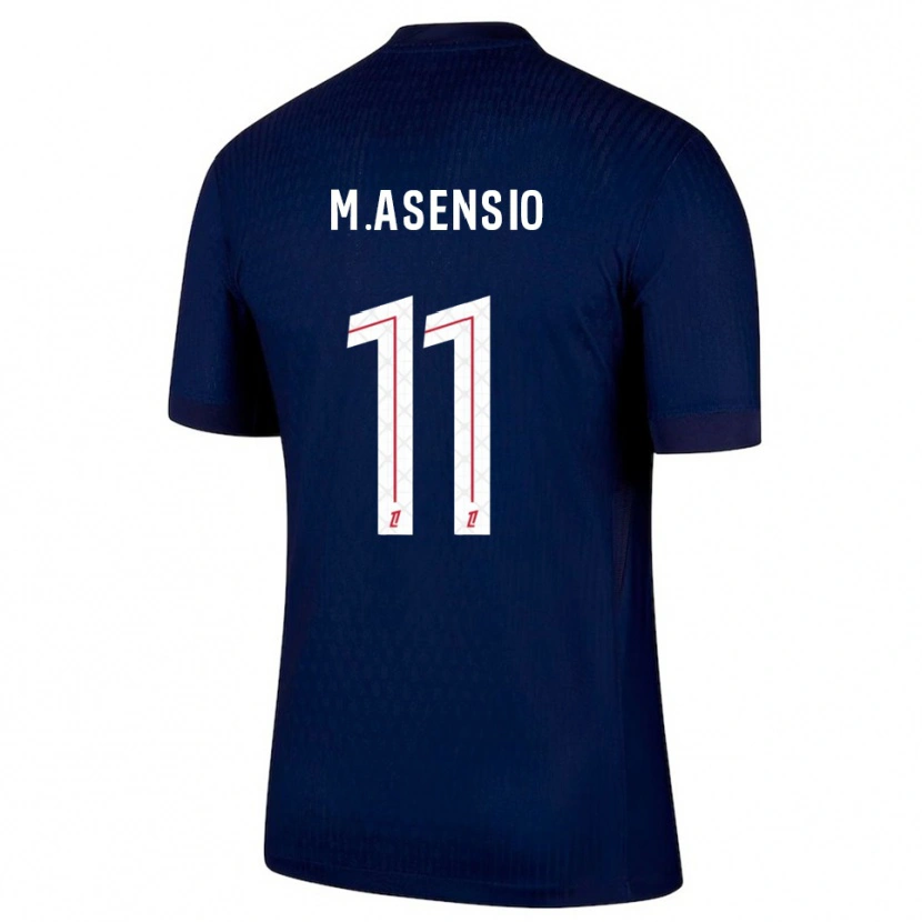 Danxen Homem Camisola Marco Asensio #11 Azul Marinho Vermelho Principal 2025/26 Camisa Brasil