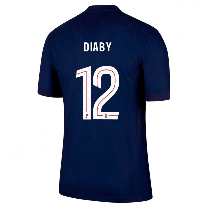 Danxen Homem Camisola Ibrahima Diaby #12 Azul Marinho Vermelho Principal 2025/26 Camisa Brasil