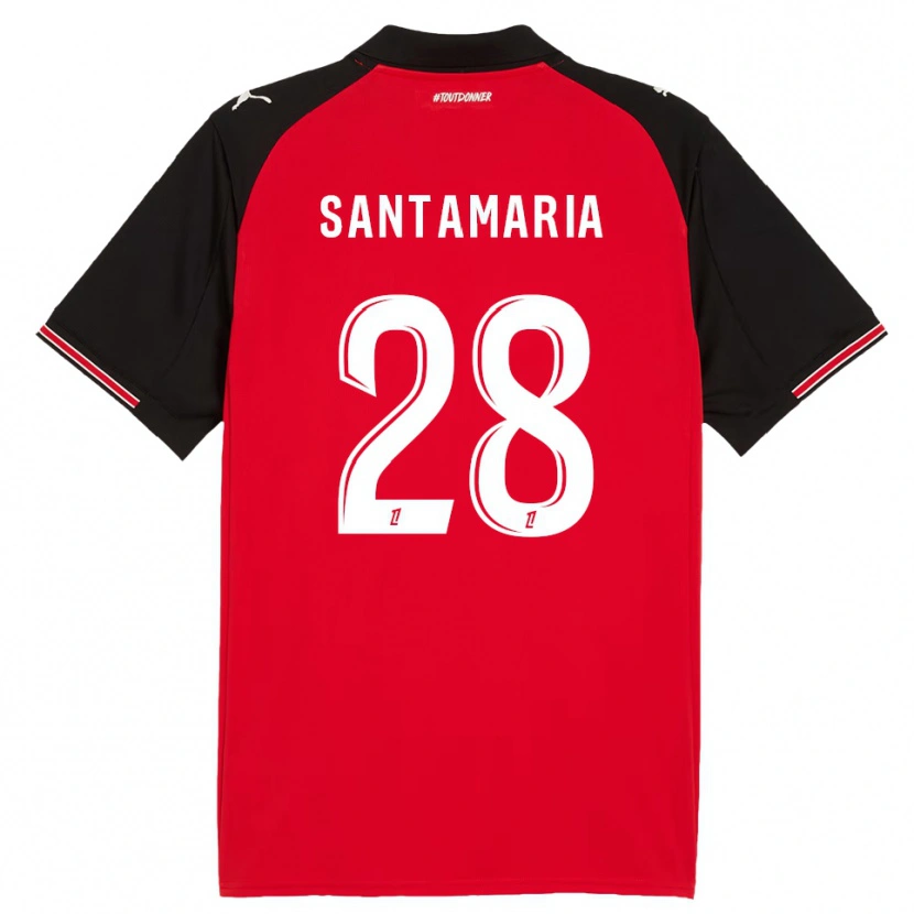 Danxen Homem Camisola Baptiste Santamaria #28 Vermelho Preto Principal 2025/26 Camisa Brasil