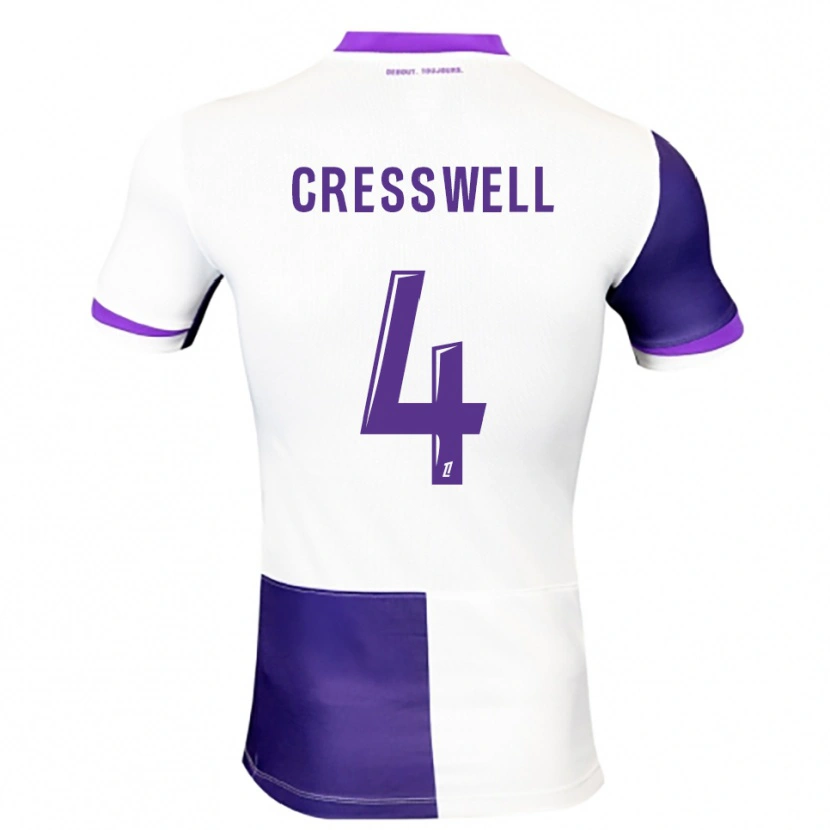 Danxen Homem Camisola Charlie Cresswell #4 Roxo Branco Principal 2025/26 Camisa Brasil
