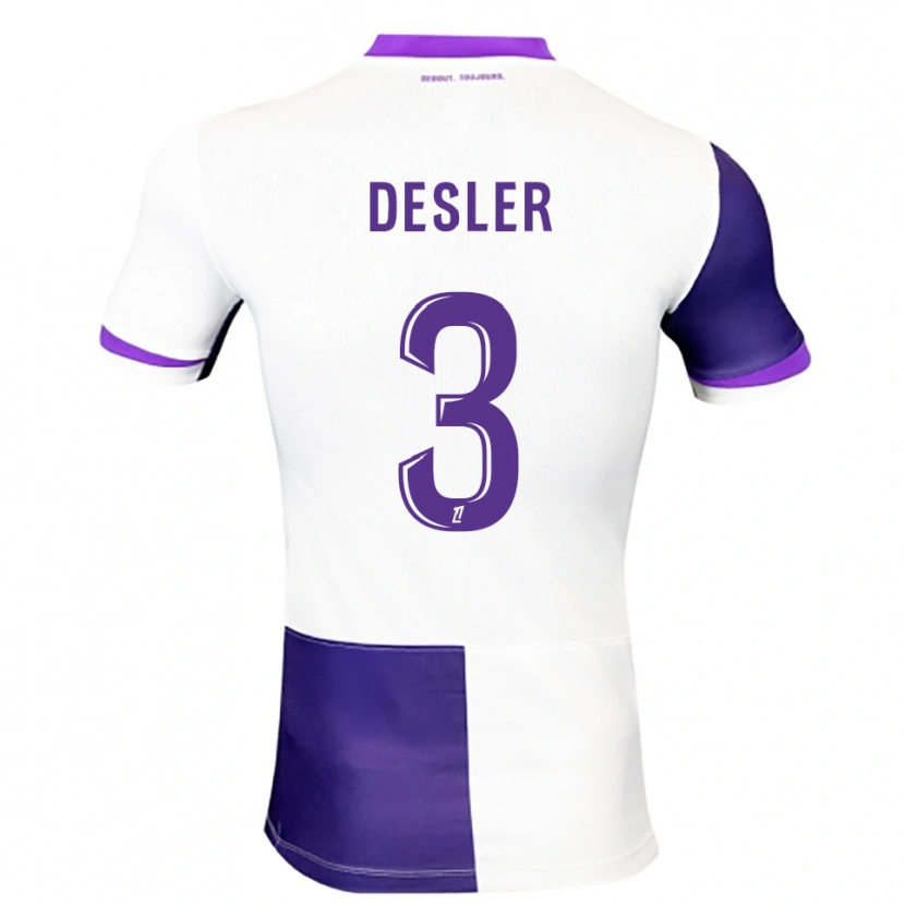 Danxen Homem Camisola Mikkel Desler #3 Roxo Branco Principal 2025/26 Camisa Brasil