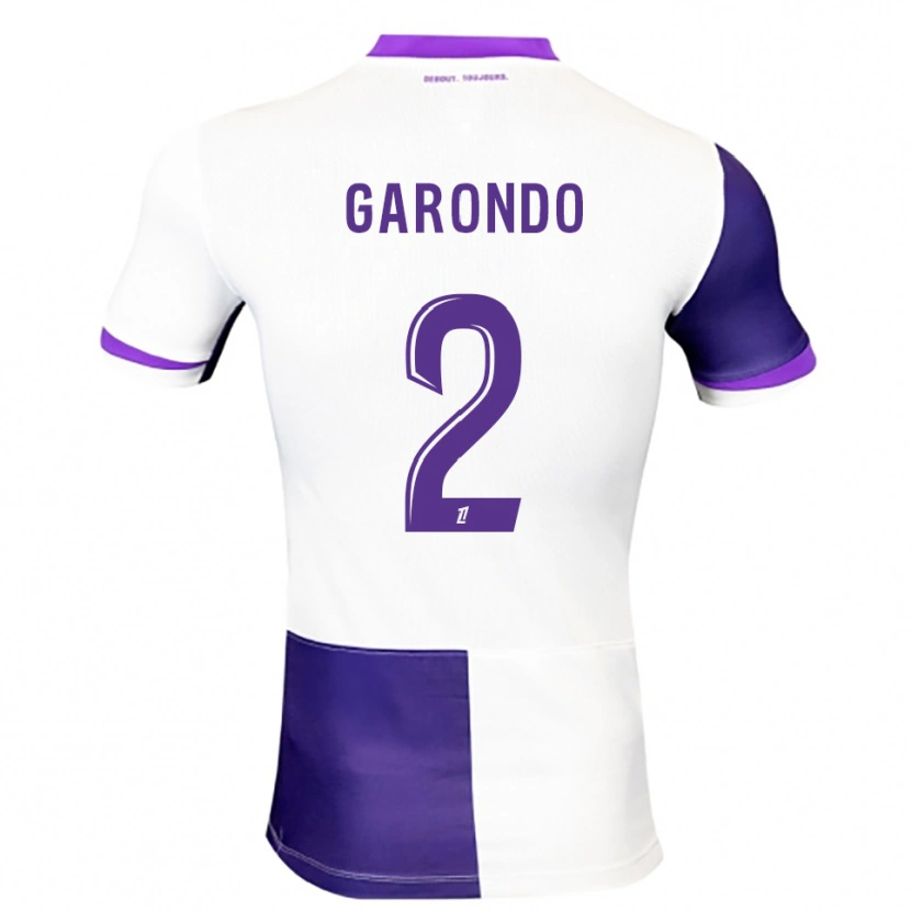 Danxen Homem Camisola Thibaud Garondo #2 Roxo Branco Principal 2025/26 Camisa Brasil