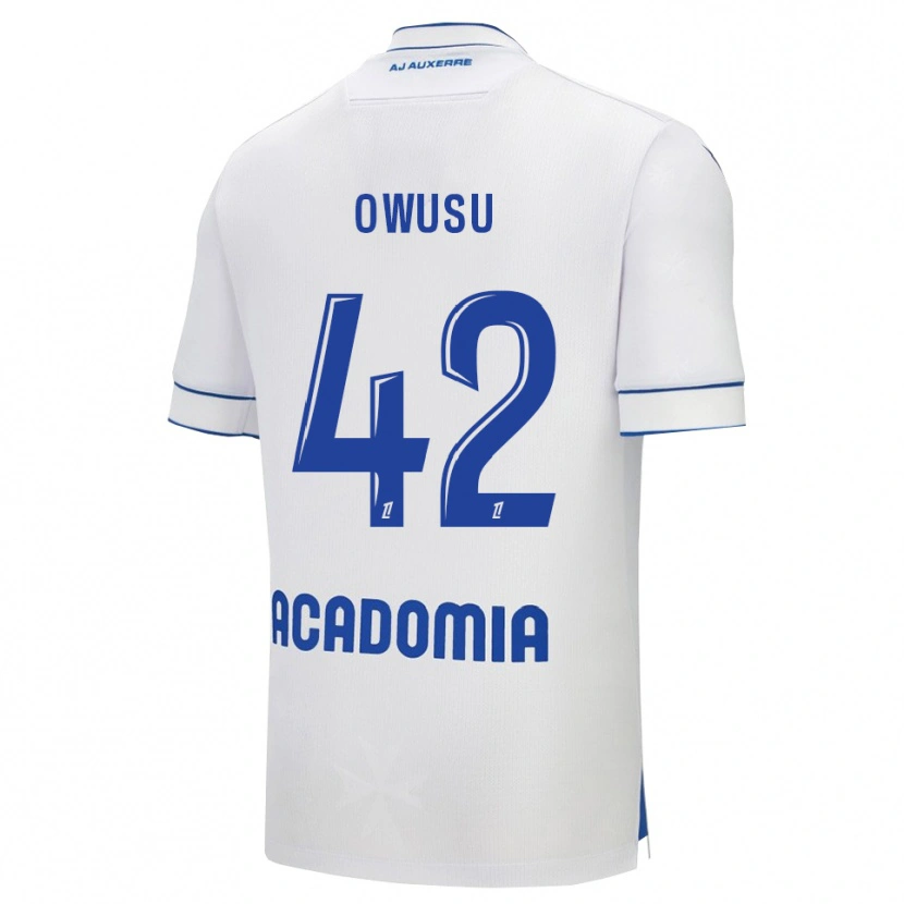 Danxen Homem Camisola Elisha Owusu #42 Branco Azul Principal 2025/26 Camisa Brasil