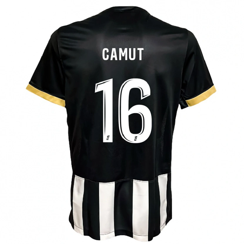 Danxen Homem Camisola Maël Camut #16 Preto Branco Principal 2025/26 Camisa Brasil
