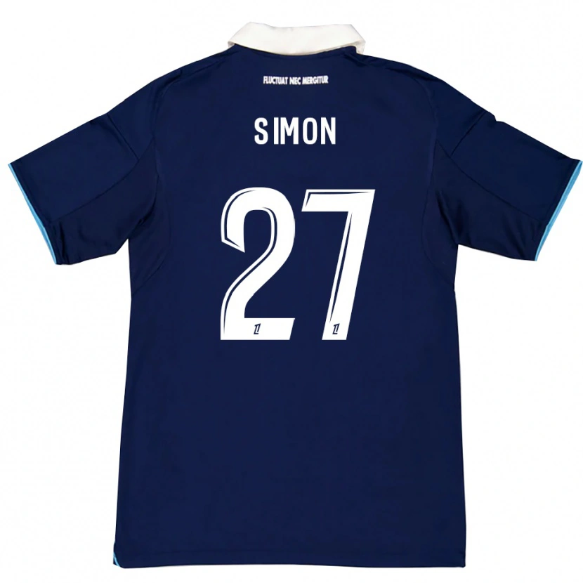 Danxen Homem Camisola Moses Simon #27 Azul Escuro Branco Principal 2025/26 Camisa Brasil