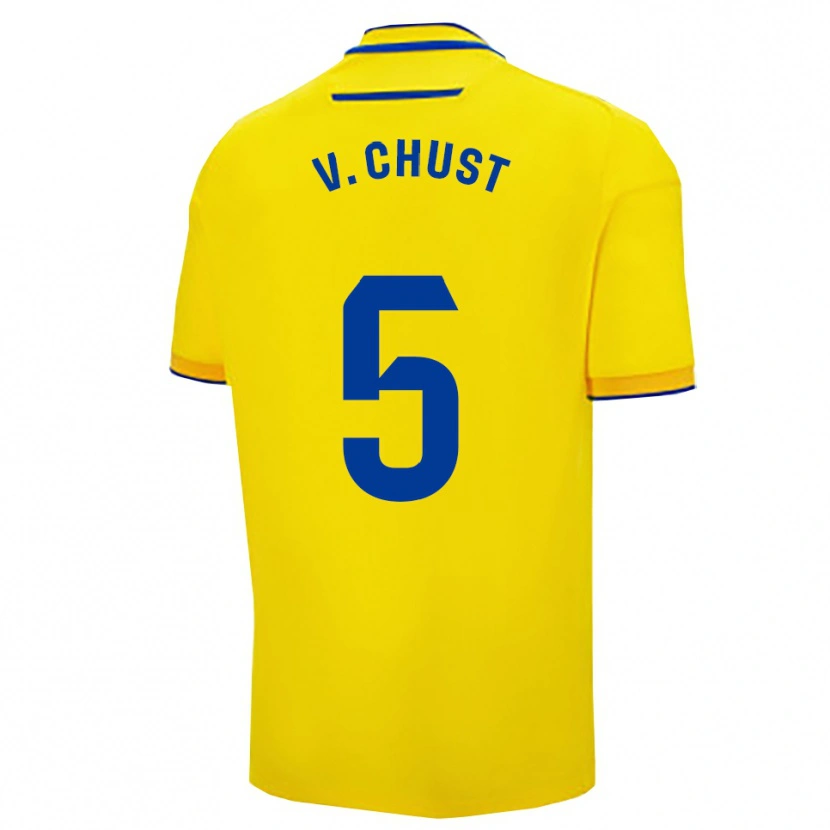 Danxen Homem Camisola Víctor Chust #5 Amarelo Marinho Principal 2025/26 Camisa Brasil