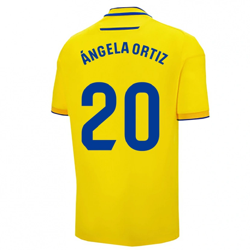 Danxen Homem Camisola Ángela Gema Ortiz Muriel #20 Amarelo Marinho Principal 2025/26 Camisa Brasil