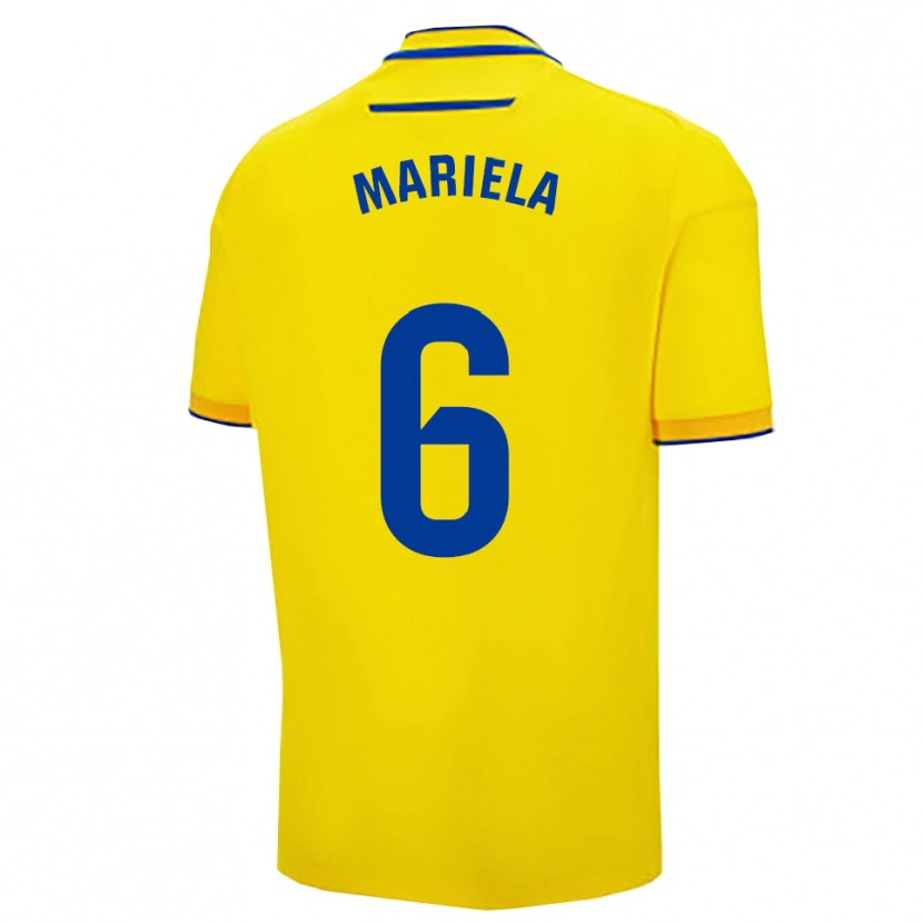 Danxen Homem Camisola Mariela Sánchez Sánchez #6 Amarelo Marinho Principal 2025/26 Camisa Brasil
