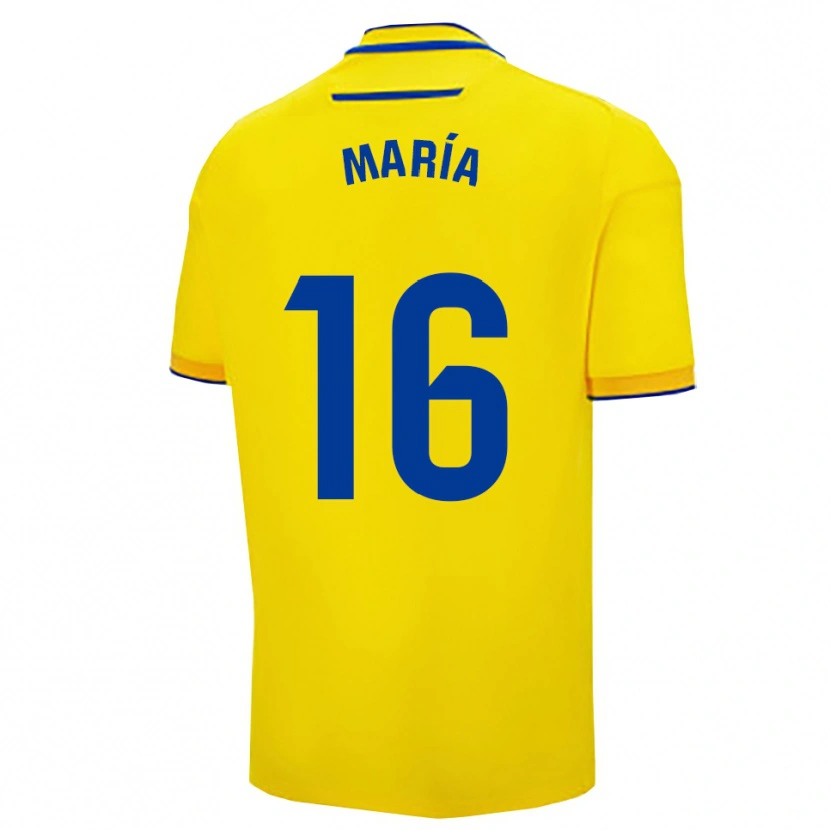 Danxen Homem Camisola María Llorente #16 Amarelo Marinho Principal 2025/26 Camisa Brasil