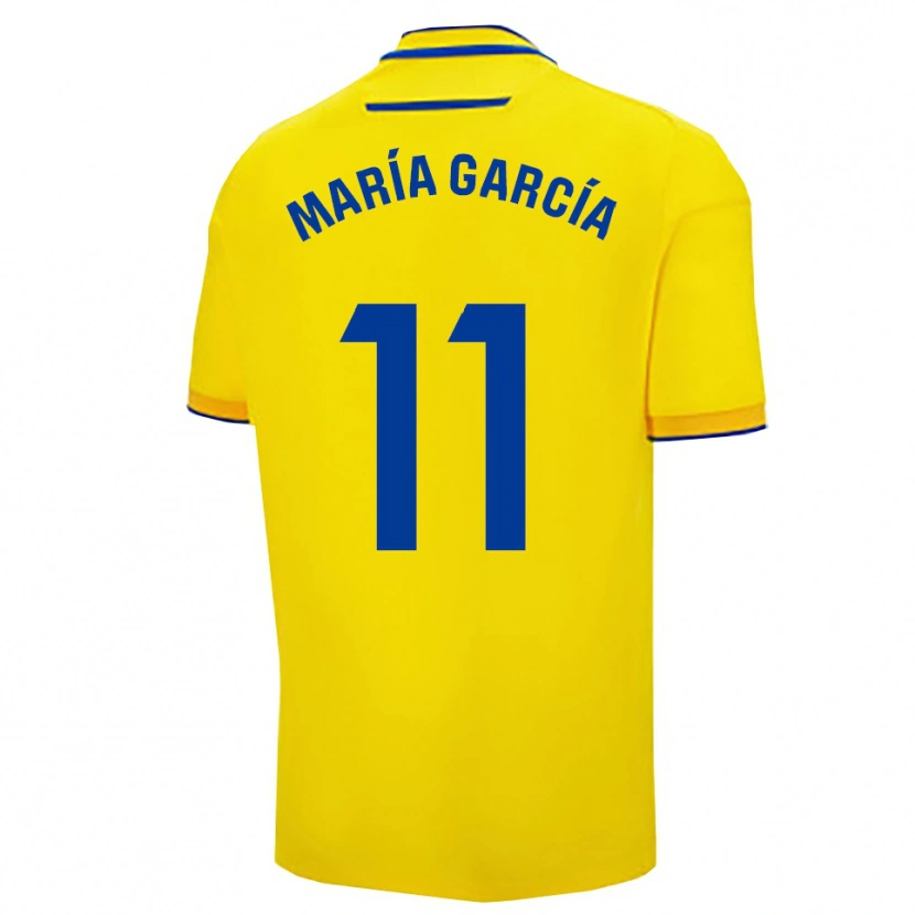 Danxen Homem Camisola María García Villega #11 Amarelo Marinho Principal 2025/26 Camisa Brasil