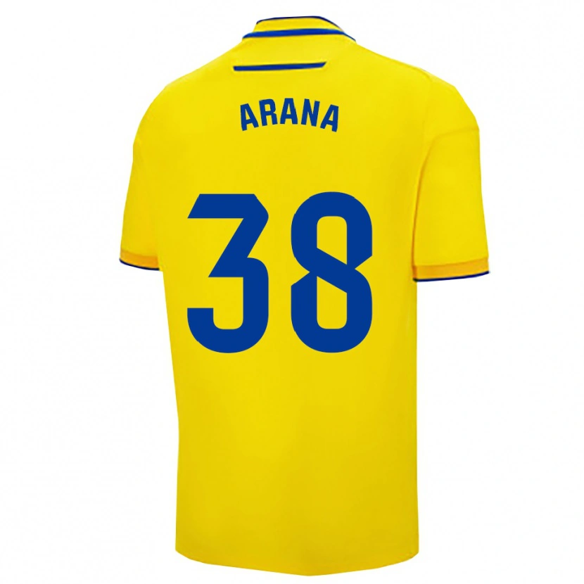 Danxen Homem Camisola Pablo Arana #38 Amarelo Marinho Principal 2025/26 Camisa Brasil